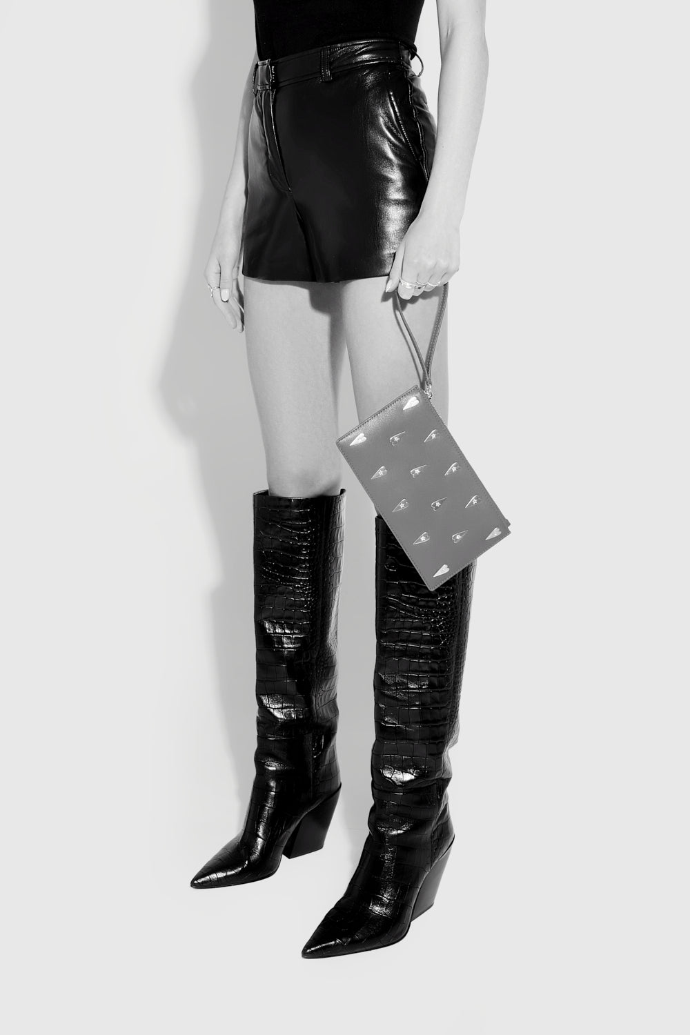 Medium Heart Studded Pouch-1