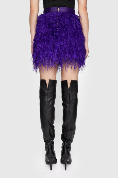 Feather Mini Skirt