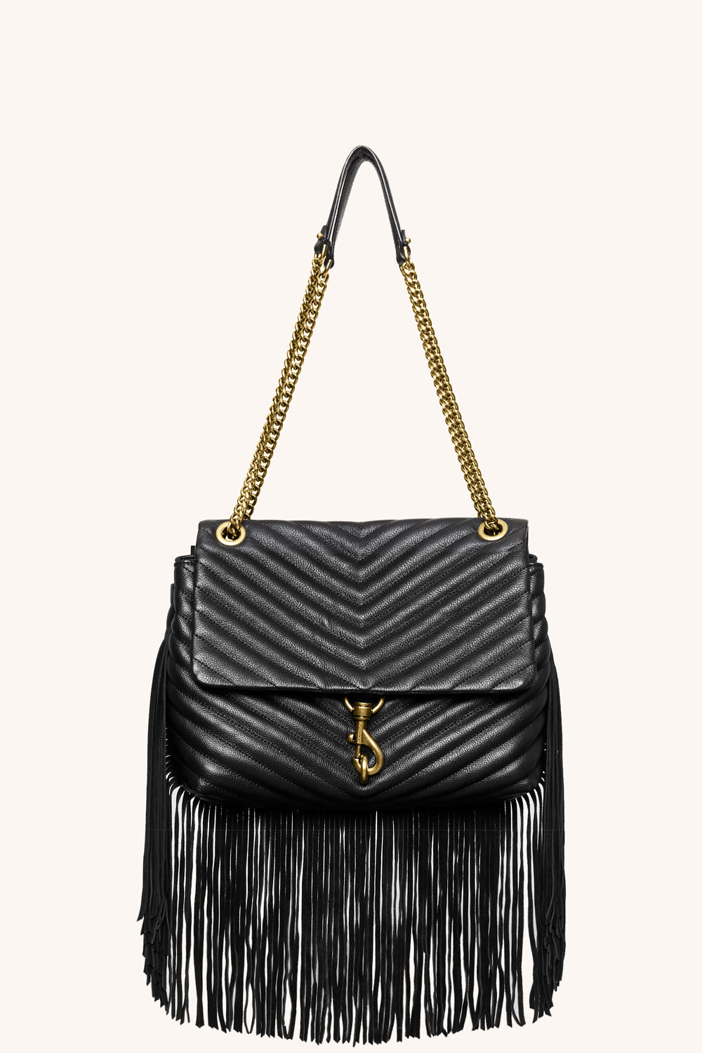 Edie Flap Shoulder Bag With Fringe