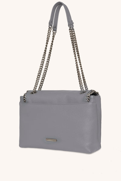 Edie Flap Shoulder Bag With Woven Chain