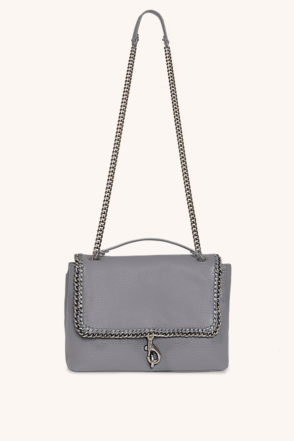 Edie Flap Shoulder Bag With Woven Chain