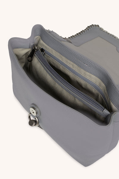 Edie Flap Shoulder Bag With Woven Chain