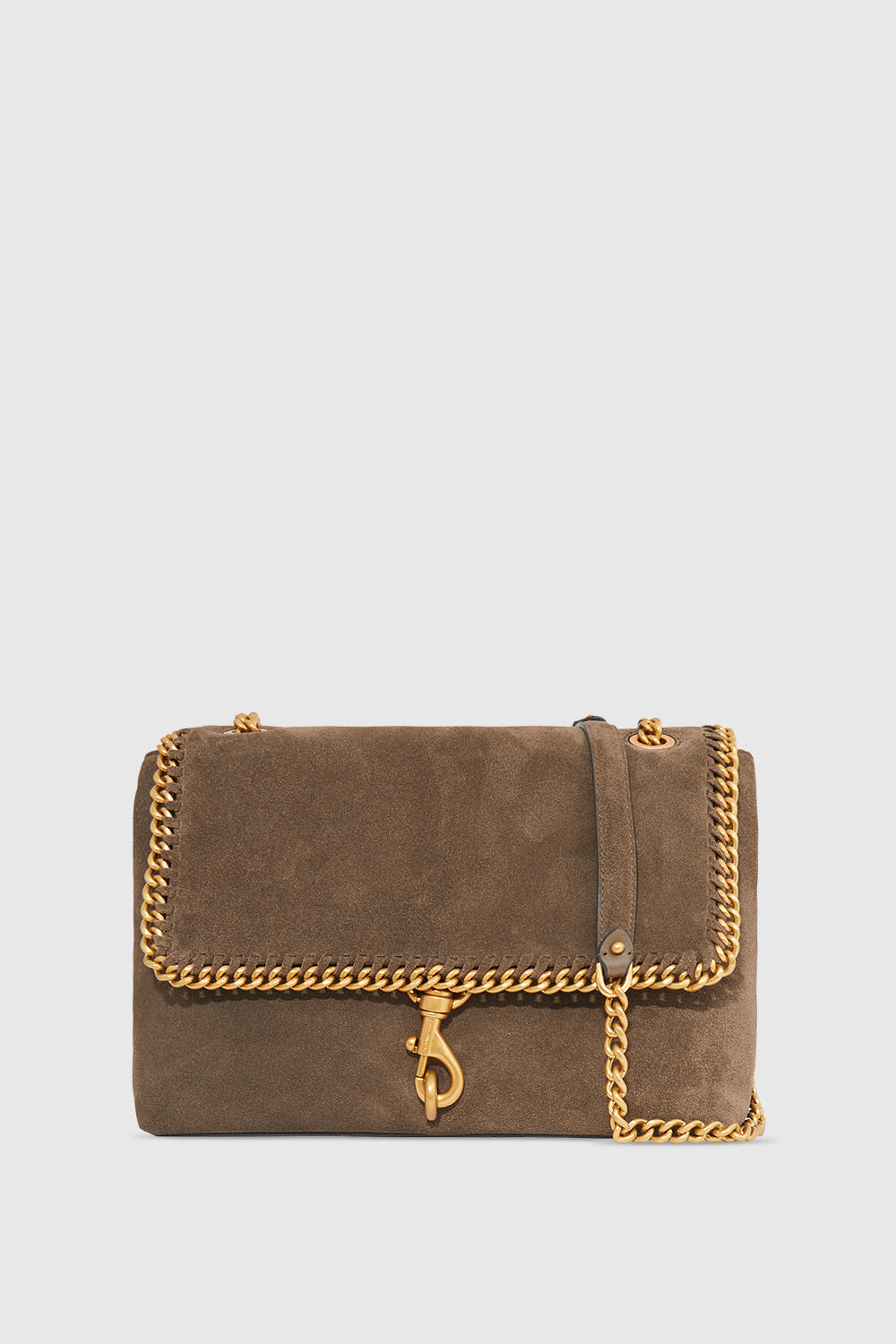 Edie Flap Shoulder Bag With Woven Chain