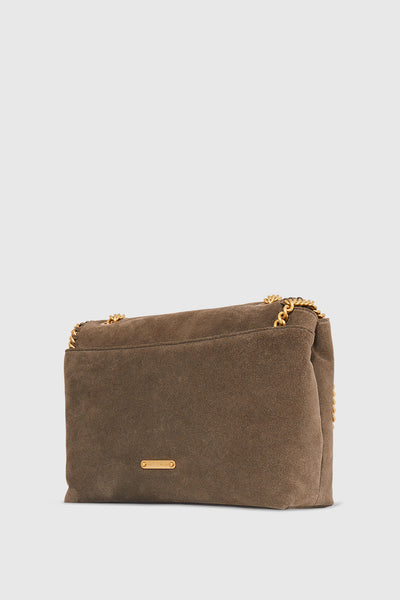 Edie Flap Shoulder Bag With Woven Chain