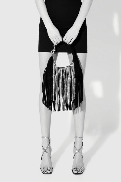 Mini Croissant With Crystal Fringe