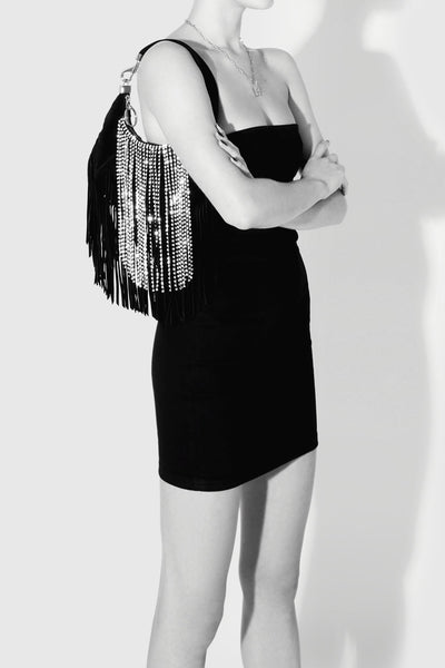 Mini Croissant With Crystal Fringe