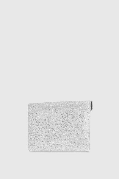 Glitter Leo Clutch With Chain Strap