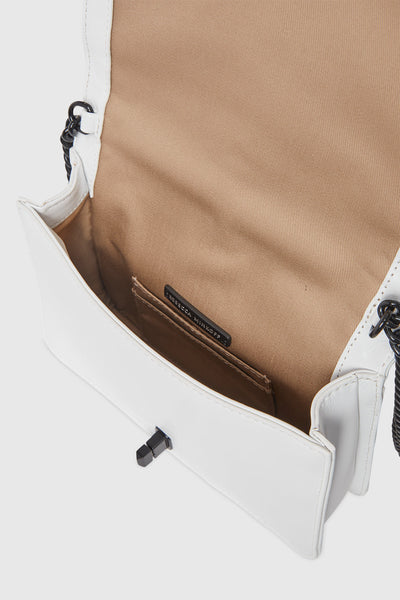 Chevron Quilted Small Love Crossbody With Chain Inset