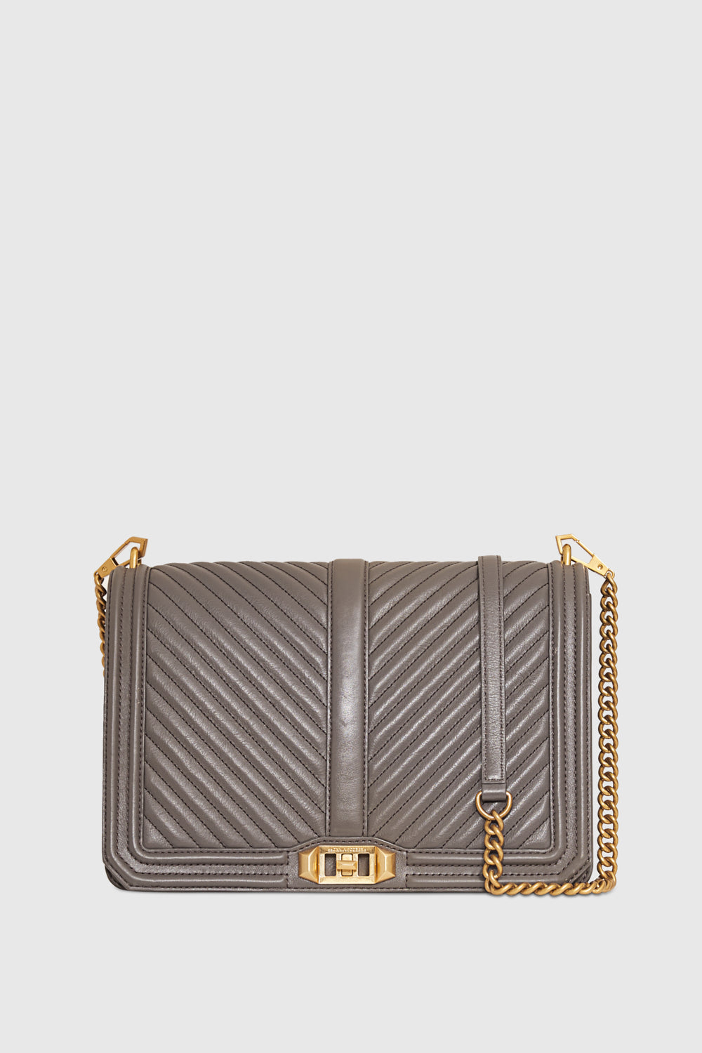 Chevron Quilted Jumbo Love Crossbody