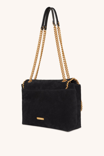 Edie Flap Shoulder Bag With Woven Chain