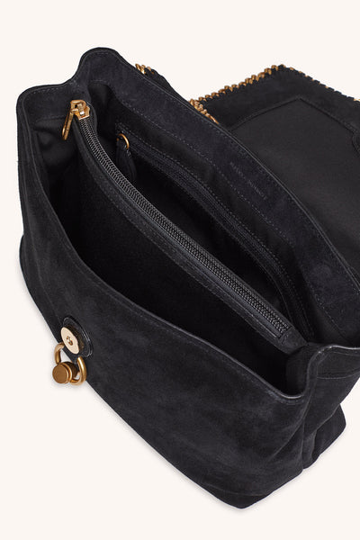 Edie Flap Shoulder Bag With Woven Chain