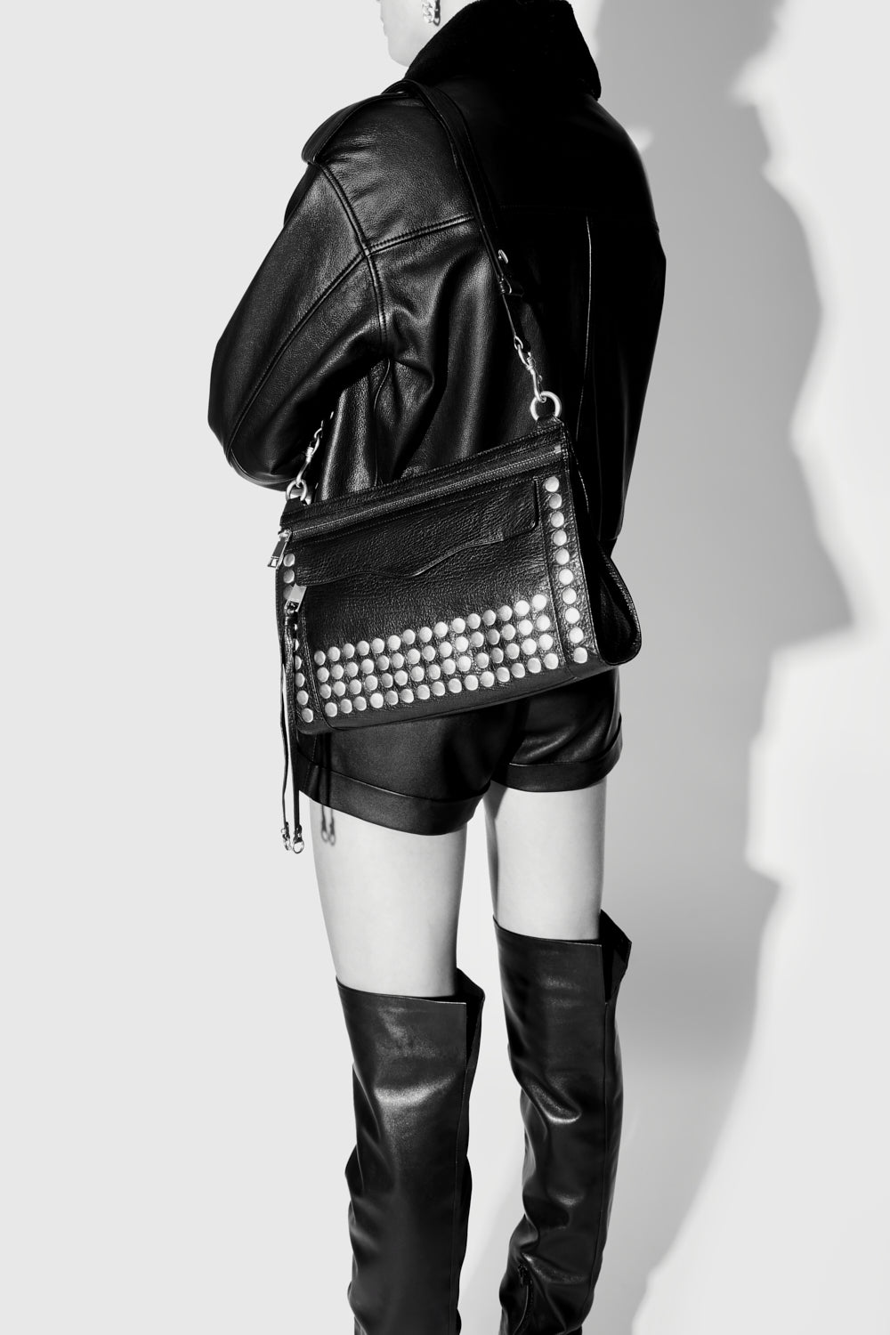 M.A.B. Shoulder Bag With Studs