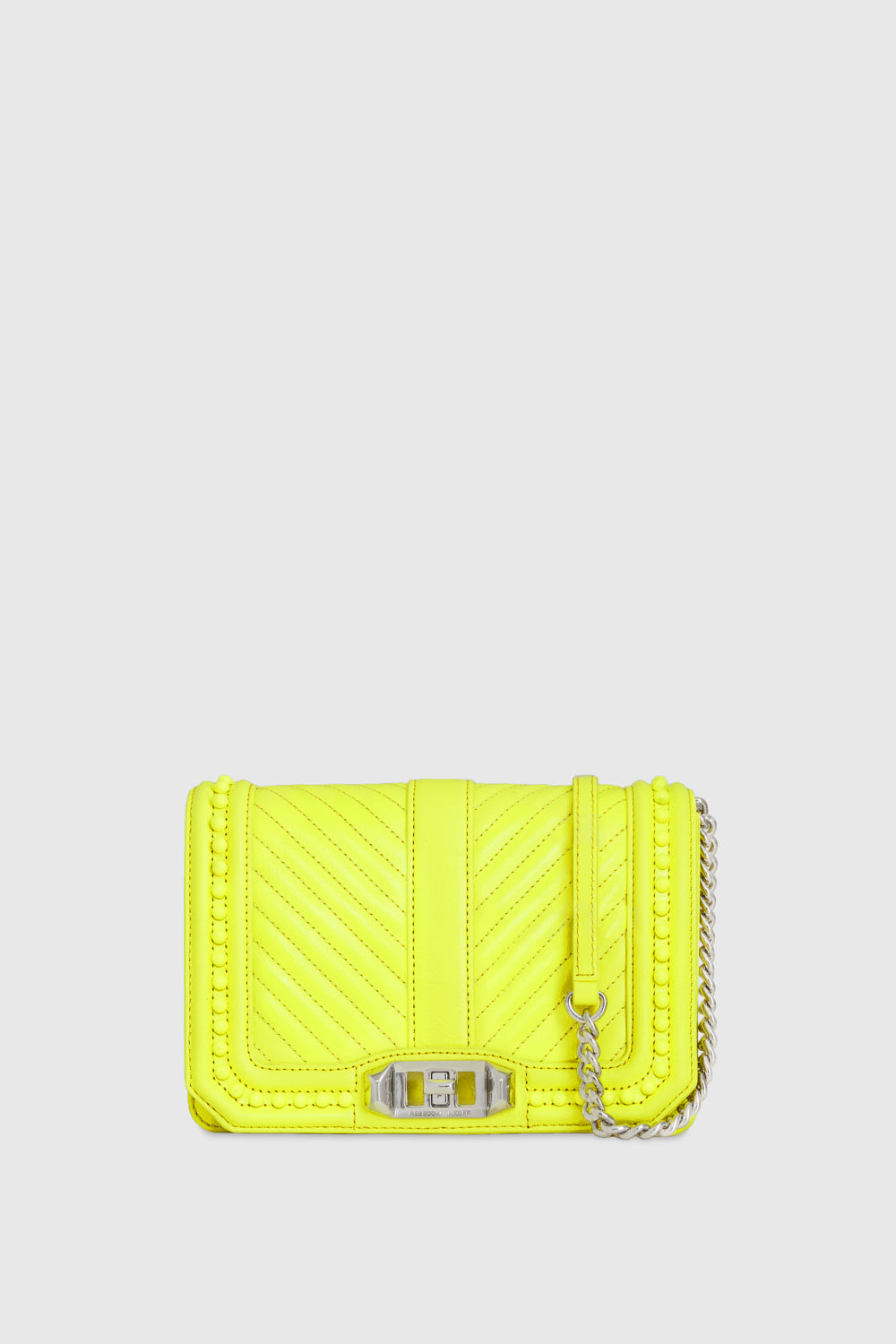 Small Chevron Love Crossbody With Studs