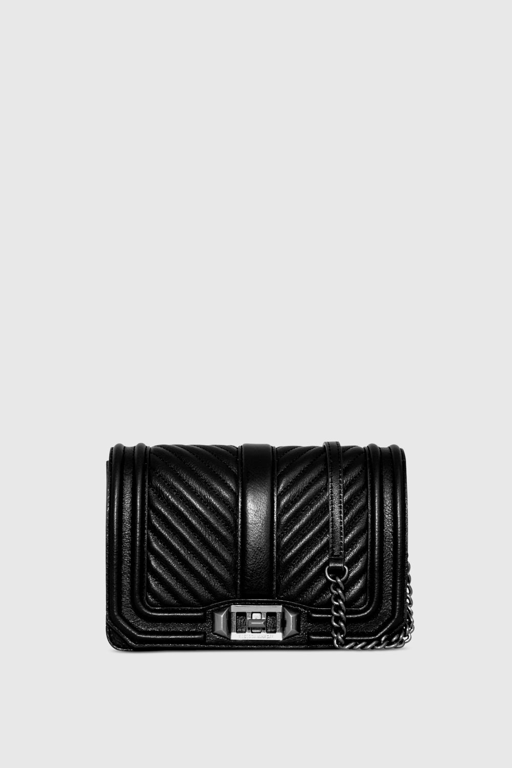 Chevron Quilted Small Love Crossbody