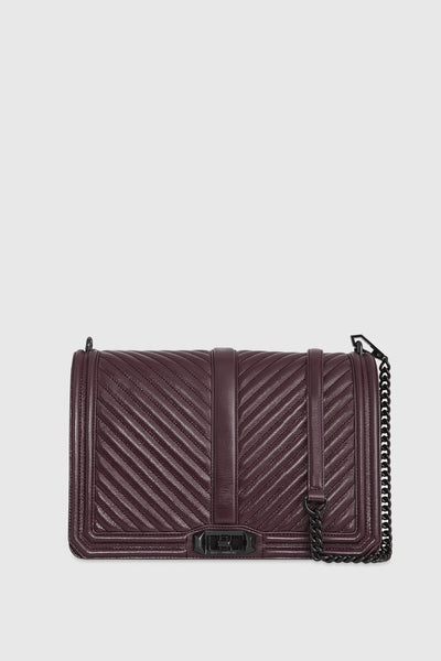 Chevron Quilted Jumbo Love Crossbody