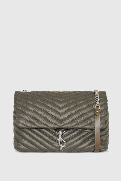 Edie Nylon Jumbo Flap Shoulder Bag
