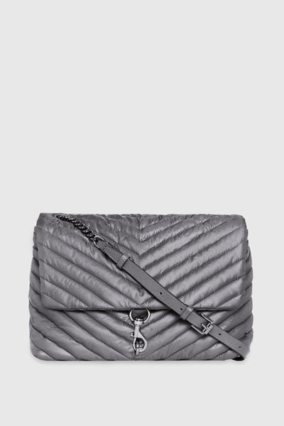 Edie Nylon Jumbo Flap Shoulder Bag