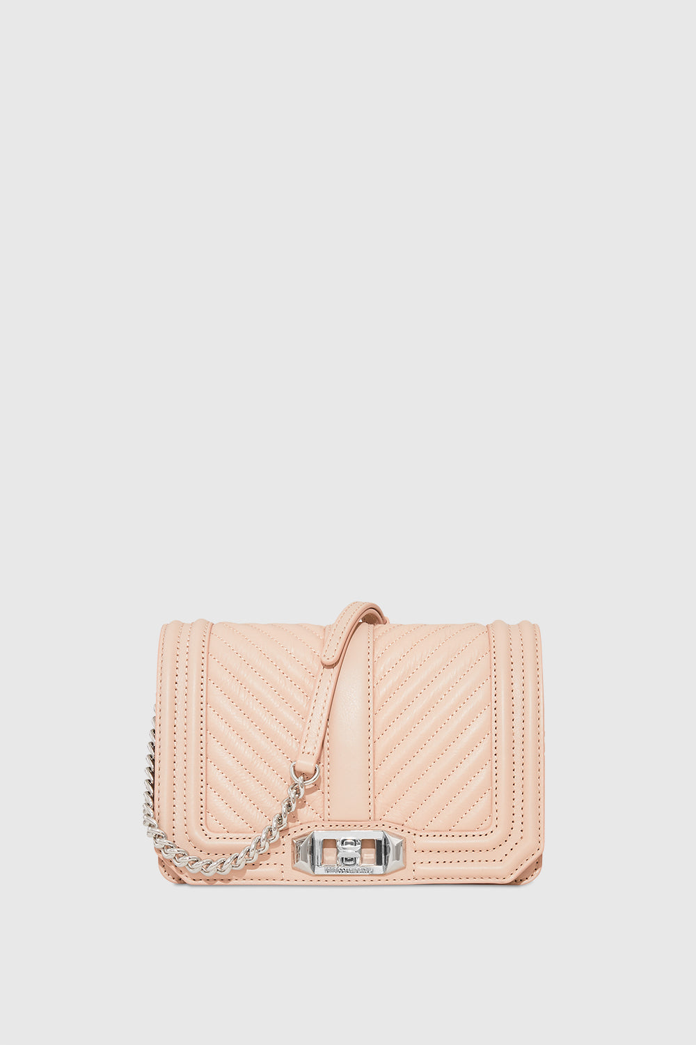 Chevron Quilted Small Love Crossbody
