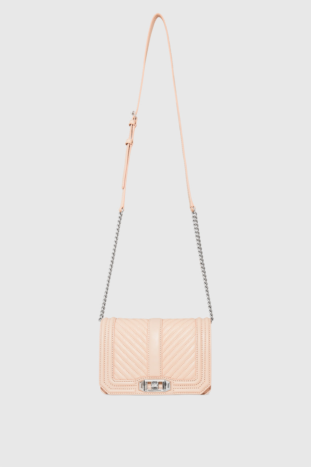 Chevron Quilted Small Love Crossbody