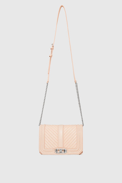 Chevron Quilted Small Love Crossbody