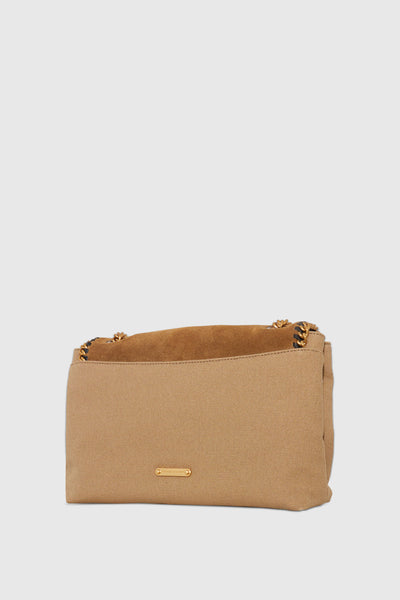 Edie Flap Shoulder Bag With Woven Chain