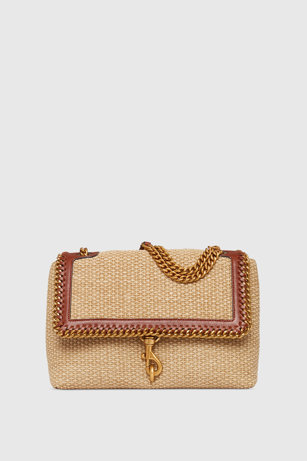 Edie Flap Shoulder Bag With Woven Chain