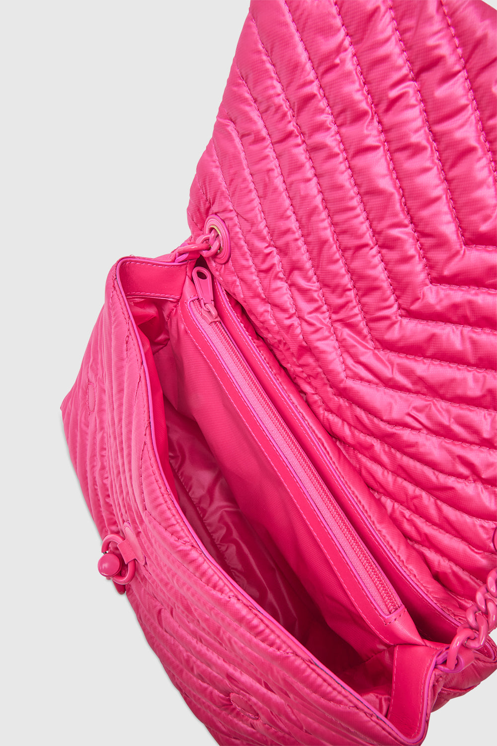 Edie Nylon Jumbo Flap Shoulder Bag