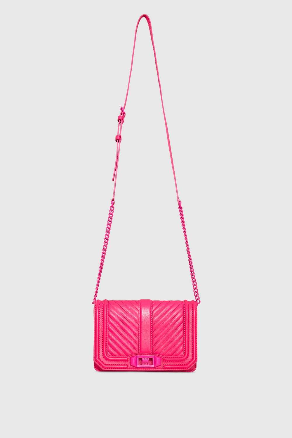 Chevron Quilted Small Love Crossbody