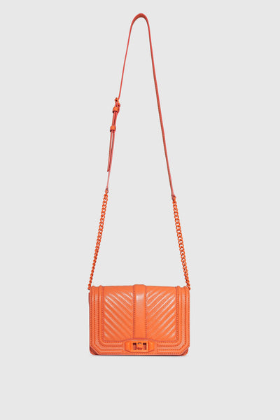 Chevron Quilted Small Love Crossbody