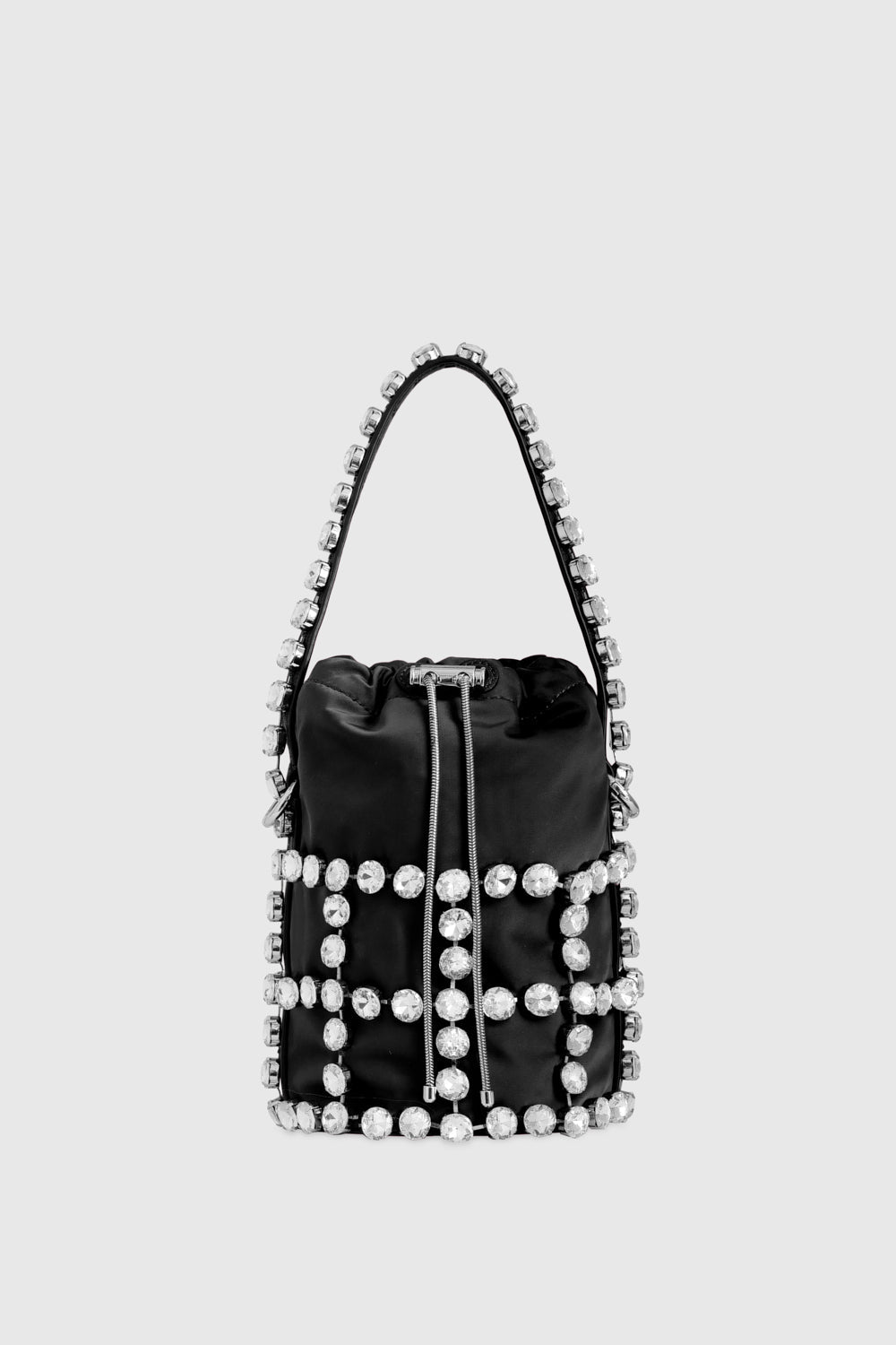 Rhinestone Cage Bucket Bag