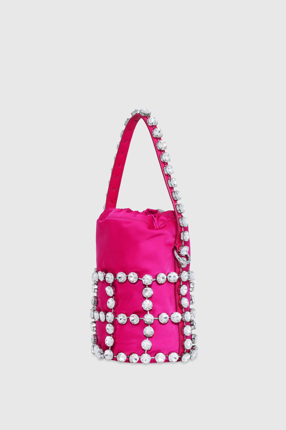 Rhinestone Cage Bucket Bag