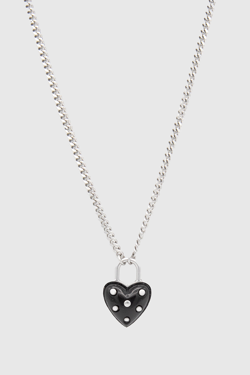 Studded Heart Pendant Necklace