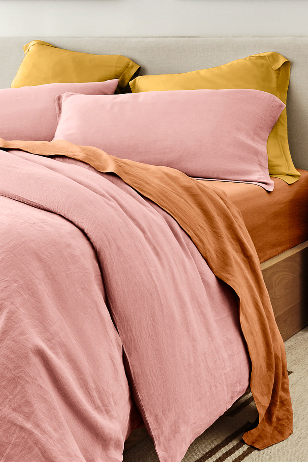 Blush Bamboo/Linen Duvet Set