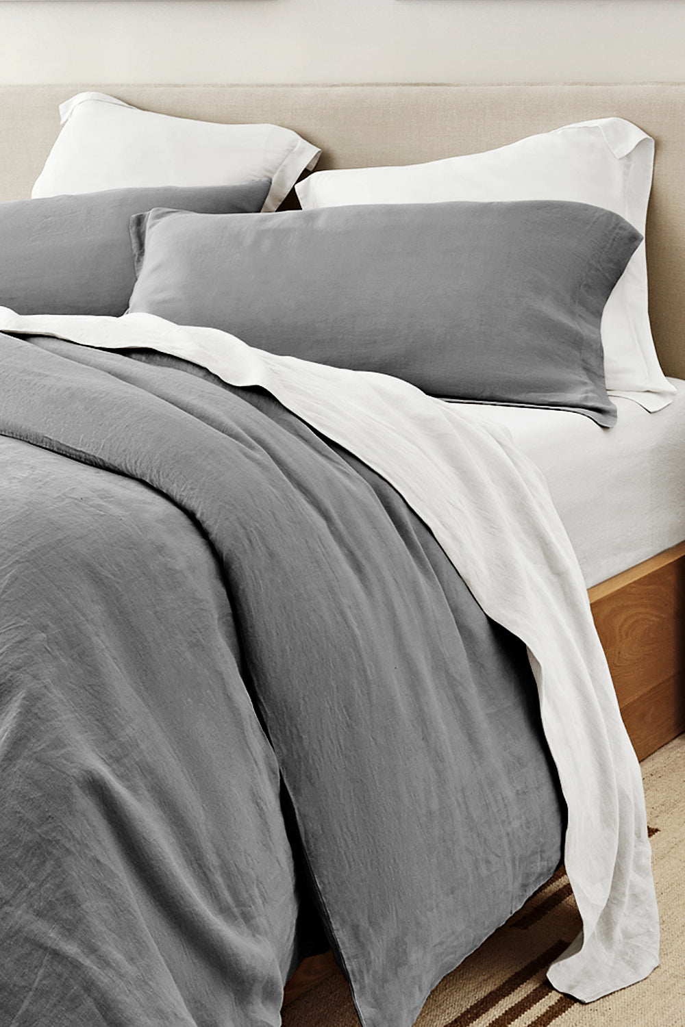 Gray Bamboo/Linen Duvet Set