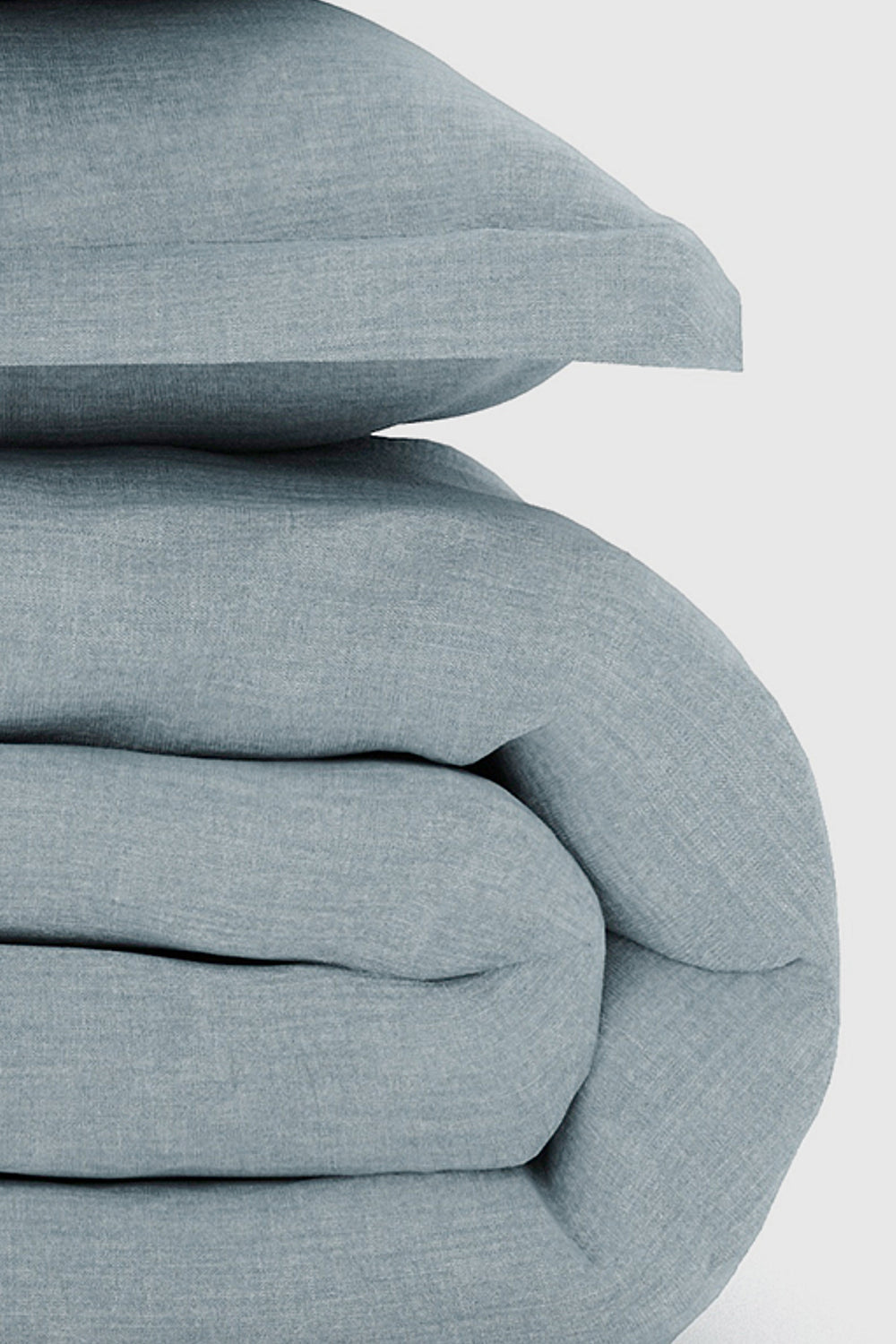 Light Blue Bamboo/Linen Duvet Set