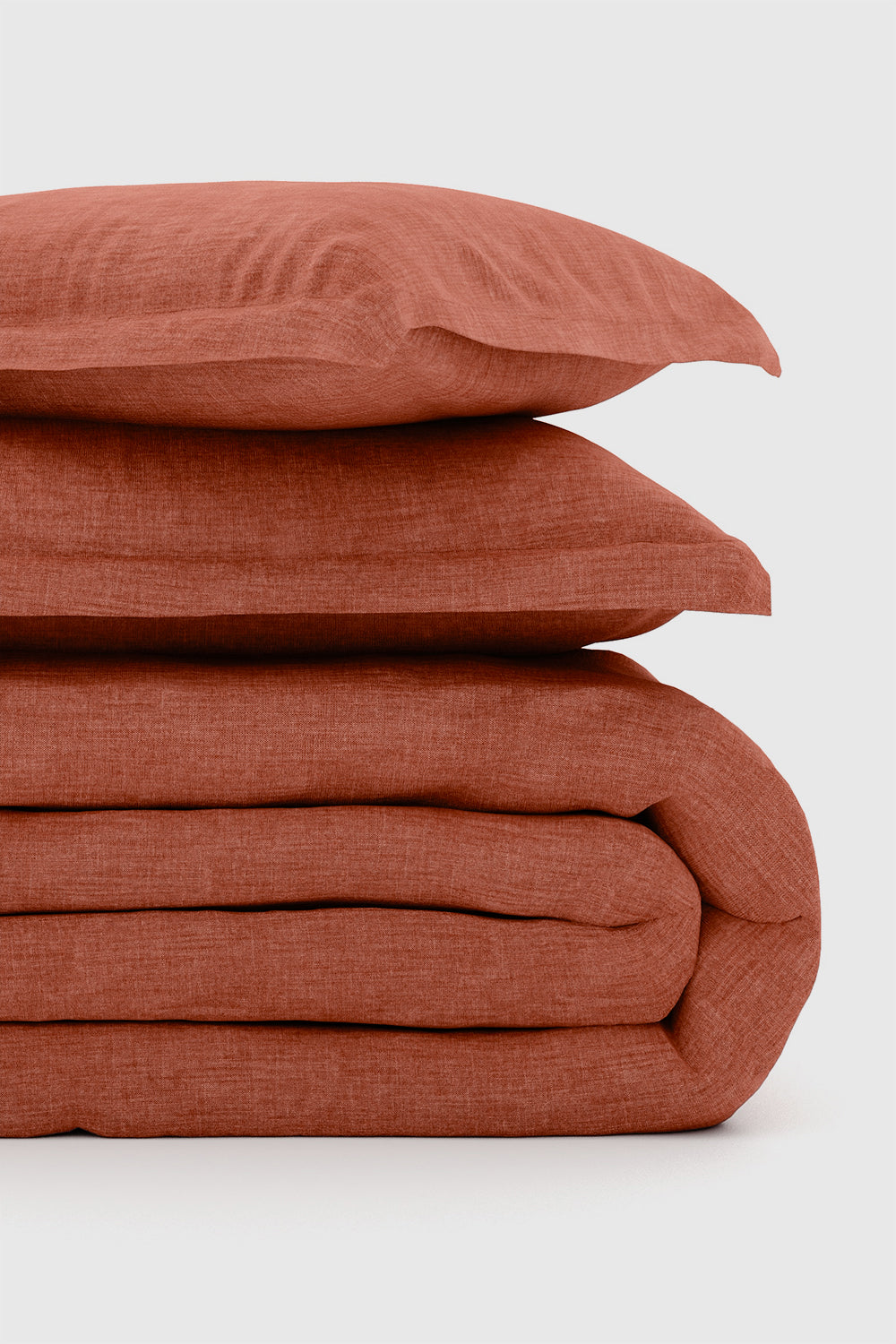 Terracotta Bamboo/Linen Duvet Set
