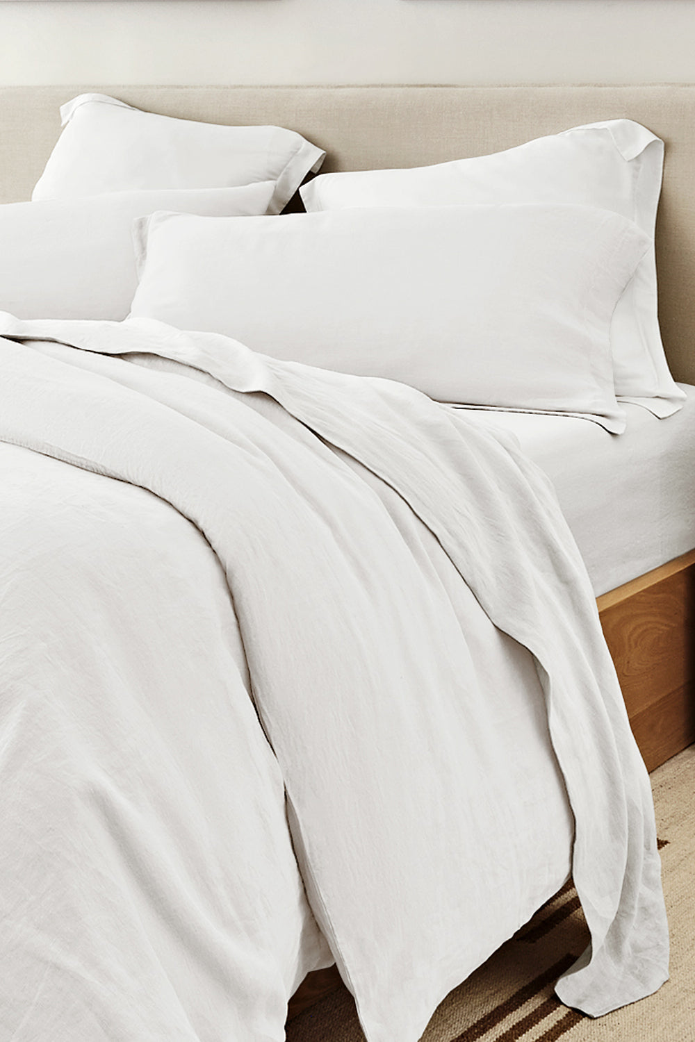 White Bamboo/Linen Duvet Set