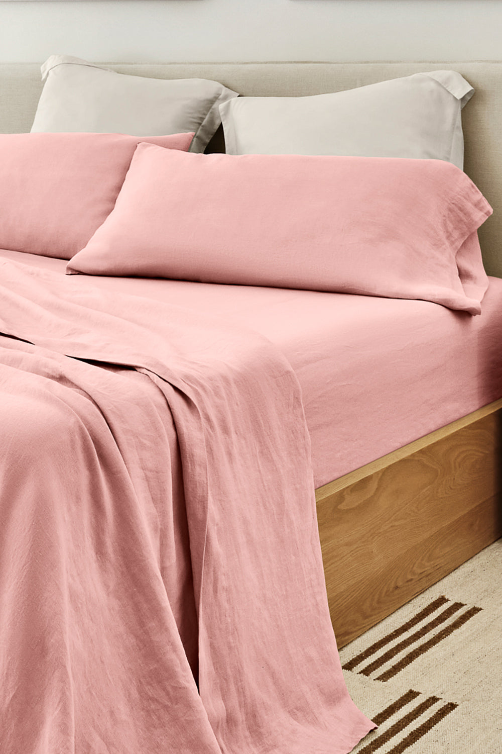 Blush Bamboo/Linen Sheet Set