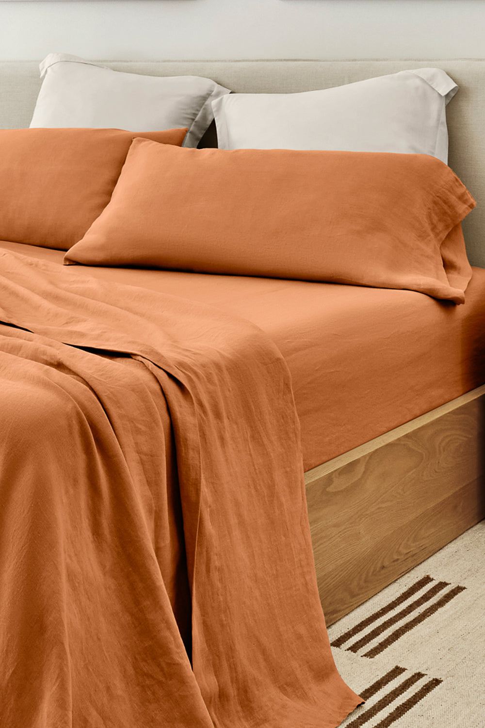 Clay Bamboo/Linen Sheet Set