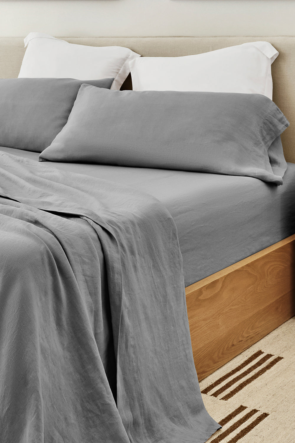 Gray Bamboo/Linen Sheet Set