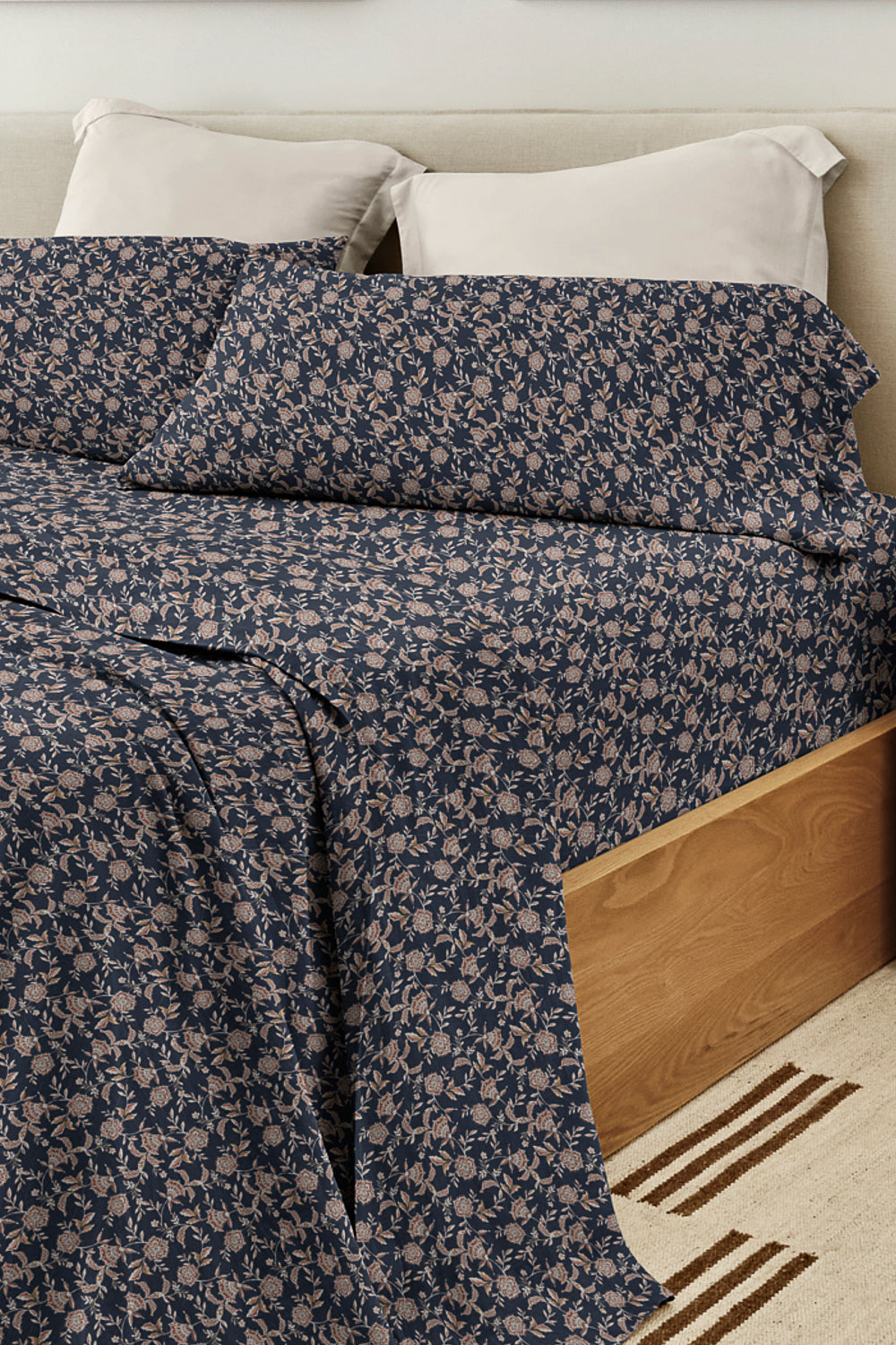 Jacobean Floral 100% Percale Cotton Sheet Set