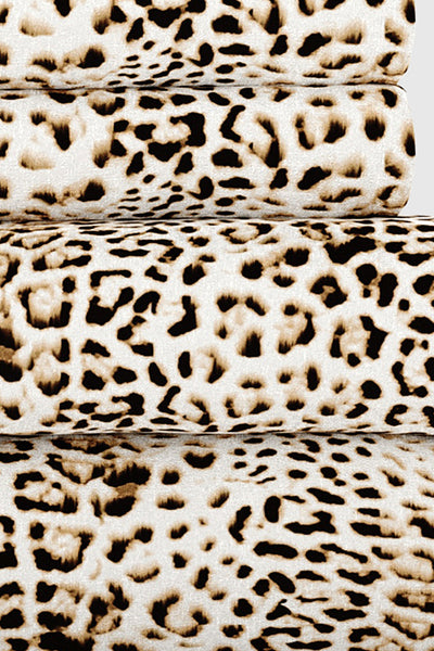 Abstract Leopard 100% Percale Cotton Sheet Set
