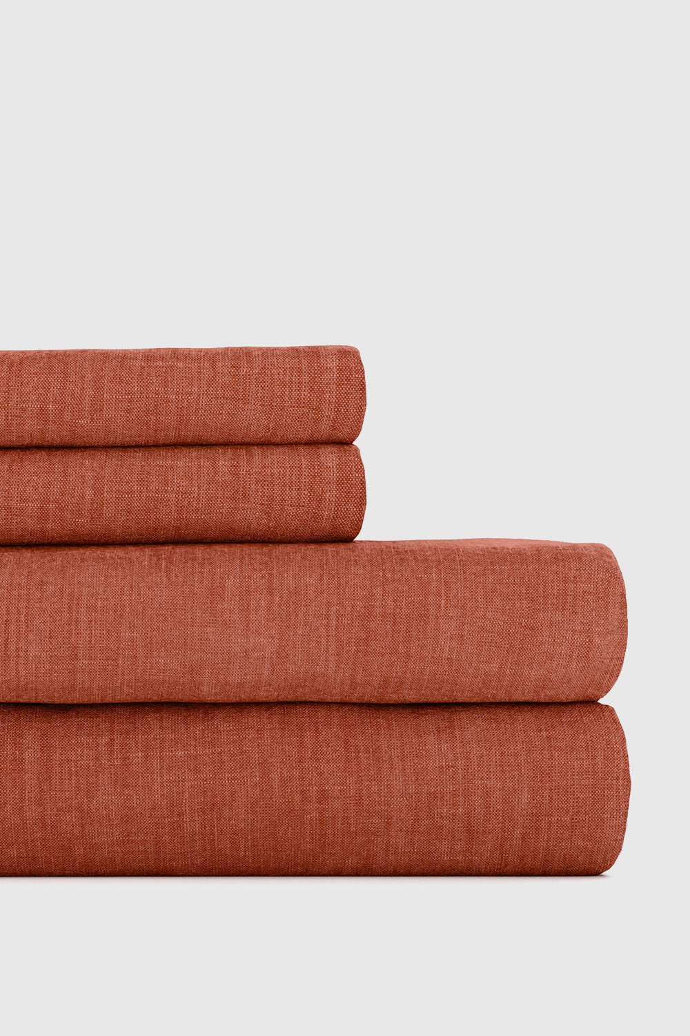 Terracotta Bamboo/Linen Sheet Set