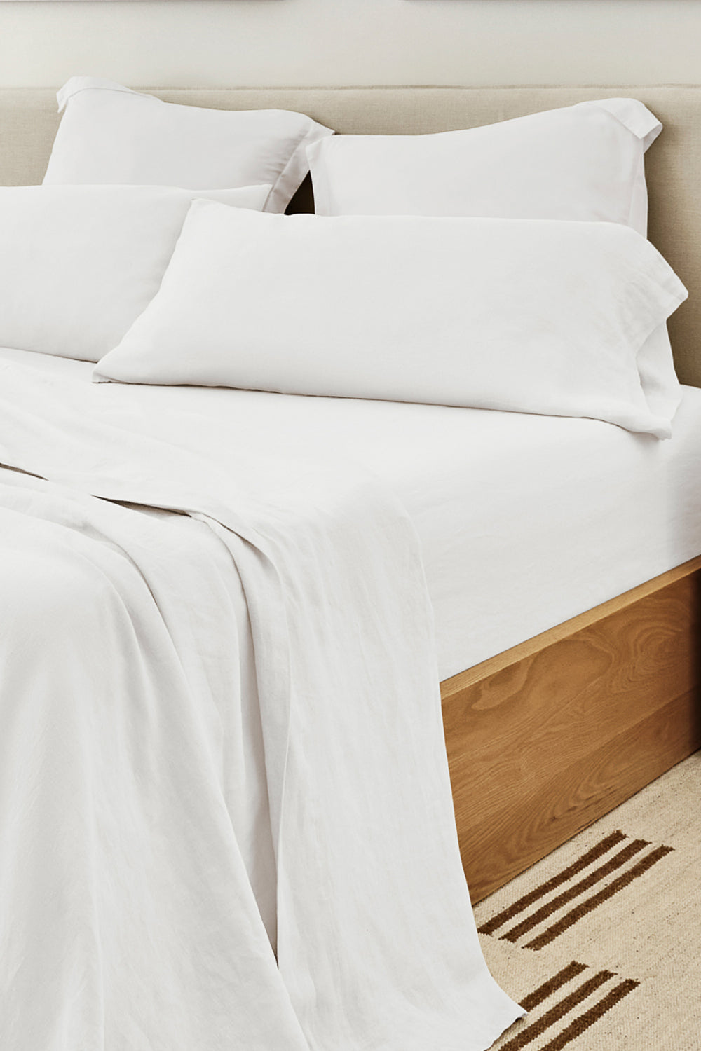 White Bamboo/Linen Sheet Set