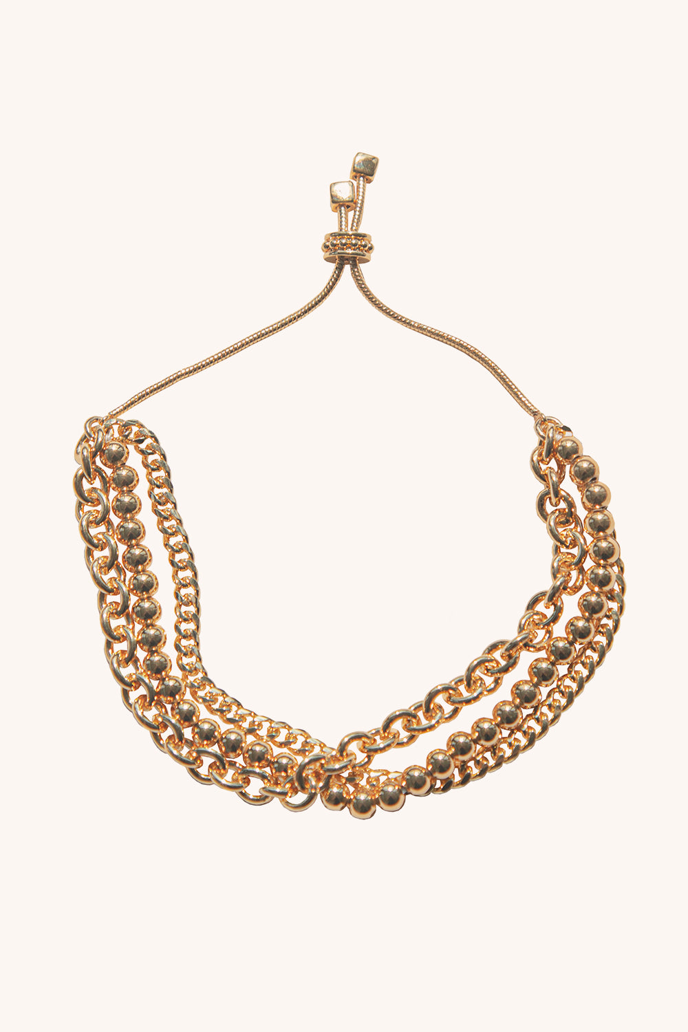 Mixed Chain Slider Bracelet