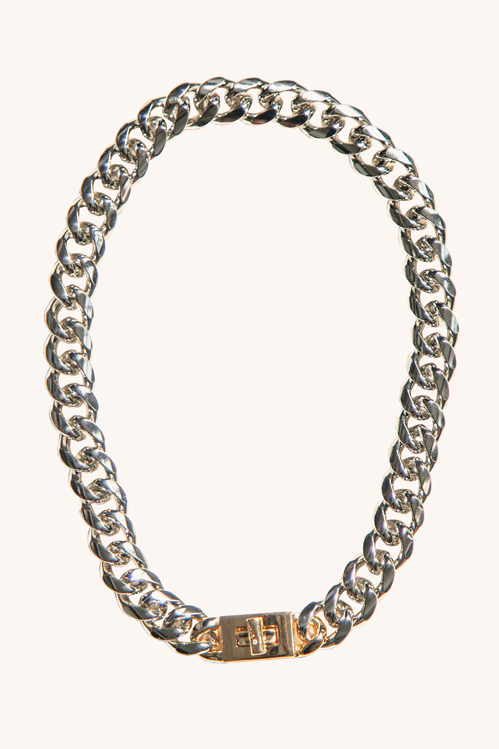Padlock Curb Chain Collar Necklace