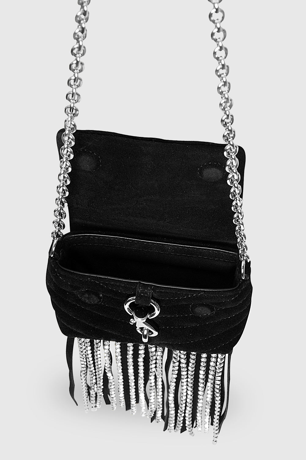 Edie Micro Crossbody With Crystal Fringe