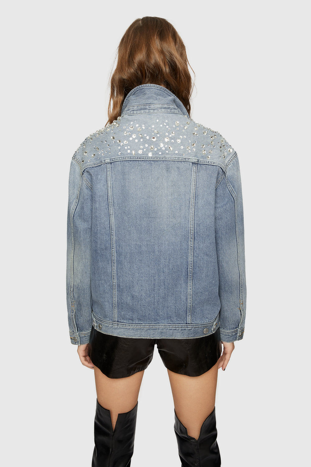Crystal Embellished Denim Jacket