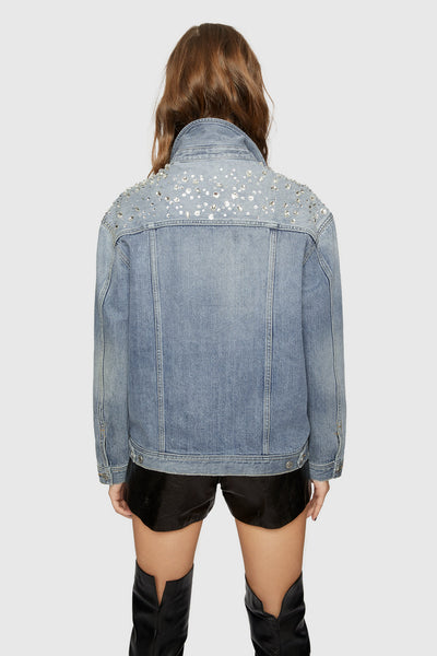 Crystal Embellished Denim Jacket