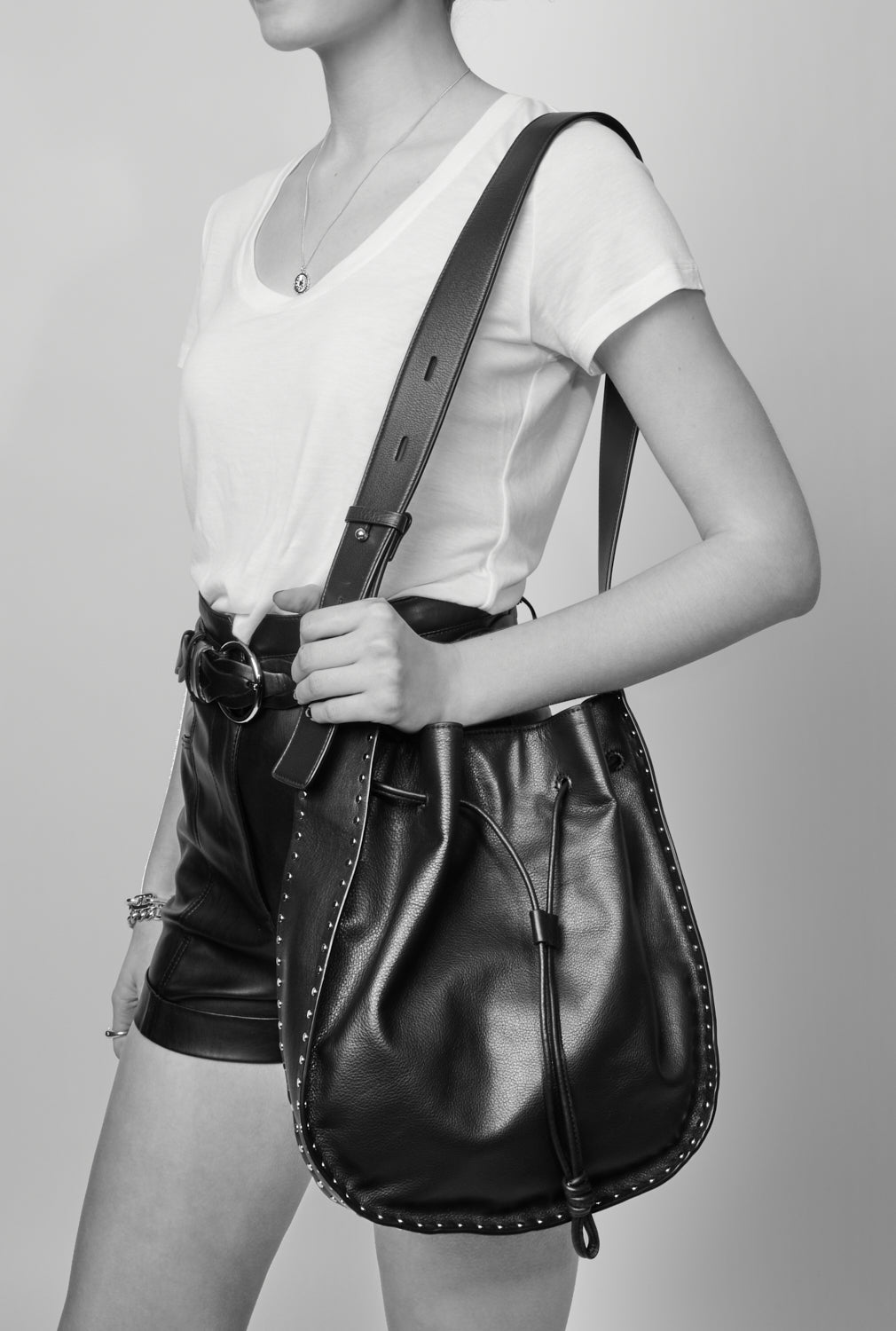 Nanine Drawstring Shoulder Bag